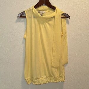 French Laundry Soft Yellow Sleeveless Blouse